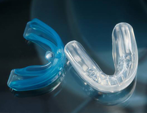 Clear and blue Myobrace appliances