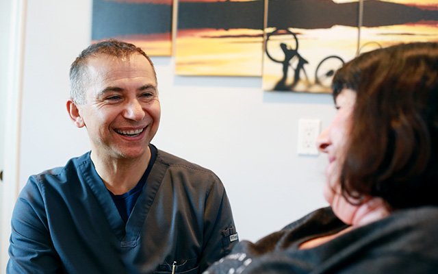 doctor smiling at patient